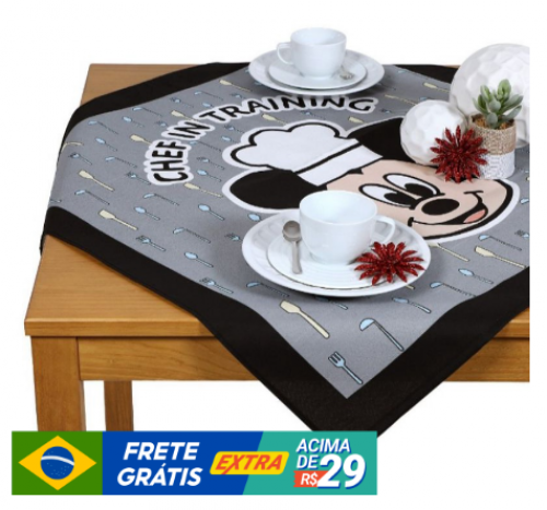 Toalha de chá ou centro de mesa Mickey Chef.