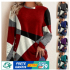 Bgk Camisa Feminina De Mangas Compridas Com Decote Em V E Estampa De Botão Xadrez