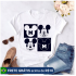 Pulseira Prateada com Pingentes do Mickey/Minnie Esmaltados/Cristal/Fashion para Presente
