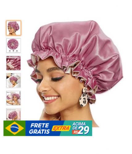 Toca / Touca De Cetim Seda Anti Frizz – Ideal para Day After
