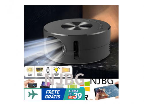 0919 Projetor De Celular HD 1080P Com LED Portátil Para Casa Tela Móvel Da Mesma Definição YT200 (yukeyyu.br)