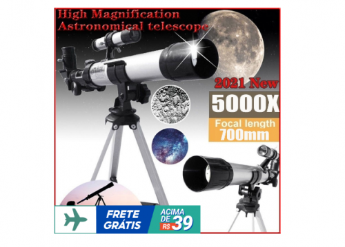 Refrator de tripé ajustável profissional de telescópio astronômico 5000X