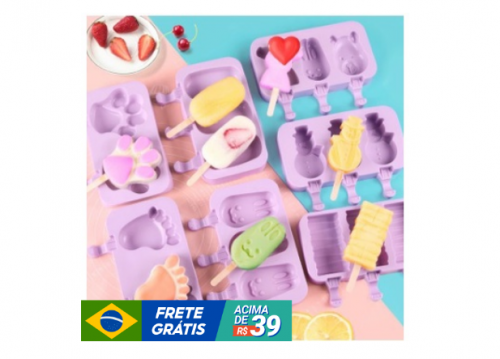 Molde de Para Picolé Frutas Forma Vara Tradicional Em Silicone Verão Picolé Fabricantes