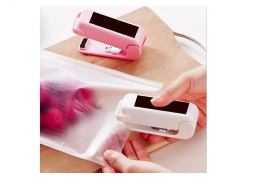 Mini Selador de Embalagem Máquina Portátil Seladora Plástico Pilha Para Cozinha