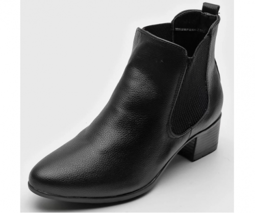 Bota Chelsea Mooncity Bico Fino Preta