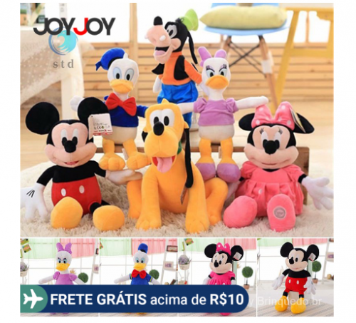 Boneca de pelúcia anime/Mickey/pequeno rato de pelúcia para crianças/meninos/meninas