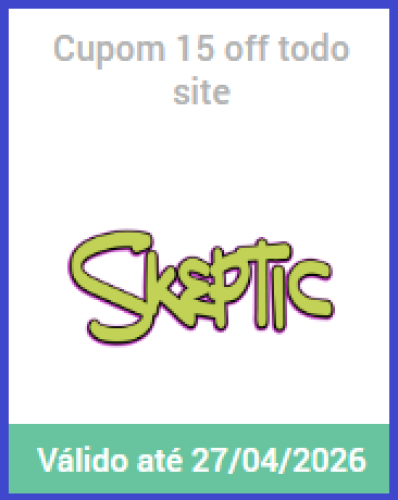 Skeptic – cupom 15 off todo site