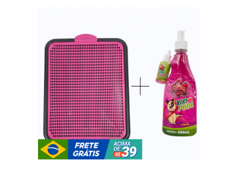 Kit Sanitário Canino Pet + Educador Pet Xixi Sim Pode Xixi Não Pode Cachorro Tapete