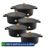 Caçarola 24cm 3,8 Litros Fundo Triplo de Indução Mármol Cook