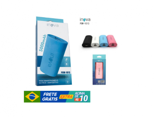 Carregador Bateria Portátil Power Bank Inova Original Pow-1013 – 5000 Mah – Envio Rápido