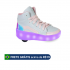 Patins Infantil e Adulto 4 Rodas Roller Luna Rosa Mega Compras