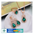 2 Pçs/Conjunto Colar E Brincos De Noivado De Casamento/Diamante Com Pérolas/Corrente/Elegante/Bijuteria/Presente
