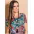 Moda Pop – Blusa em Helanca Decote V Vermelha