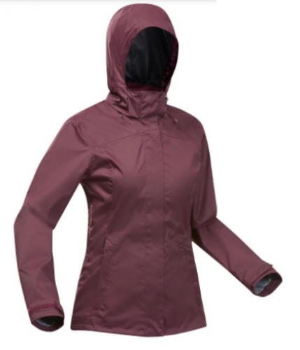 CASACO IMPERMEÁVEL FEMININO DE TREKKING MH100