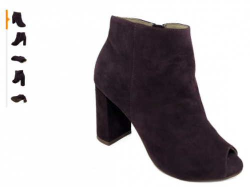 Ankle Boot Couro Capodarte Camurça Salto Grosso – Vinho