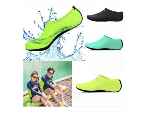 Aqtten Homens/Mulheres Sapatos De Desporto De Água De Nylon + Meias De Neoprene Malha Do Aqua Exercício Yoga Piscina Praia Nadar Deslizamento Surf De Dança