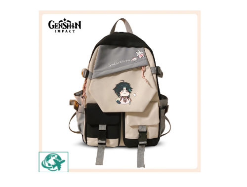 Genshin Impact Paimon Klee Cosplay Unissex Alunos Bolsa Escola Mochila Dos Desenhos Animados Laptop Viagem Mochila Presentes Moda Ao Ar Livre