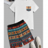 Mens Letter Smile Face Print Bolso com aba Cargo Calças
