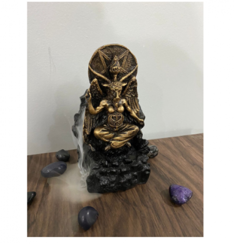 Incensário Cascata Baphomet – Decoração em resina