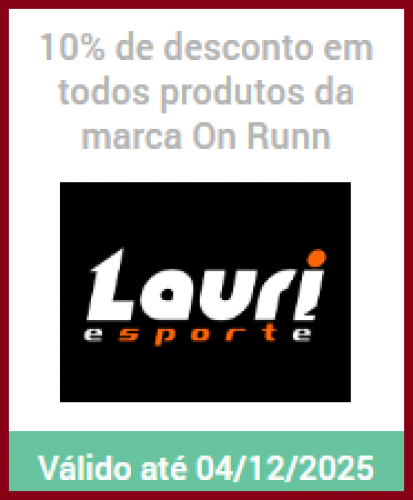 Lauri Esporte – 10% de desconto em todos produtos da marca On Running