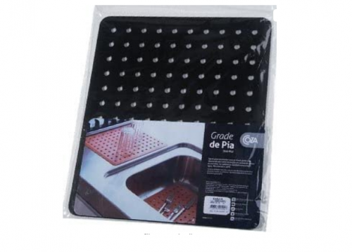 Coza Grade de Pia Basic, 32,8×27,8×0,3cm, Preto