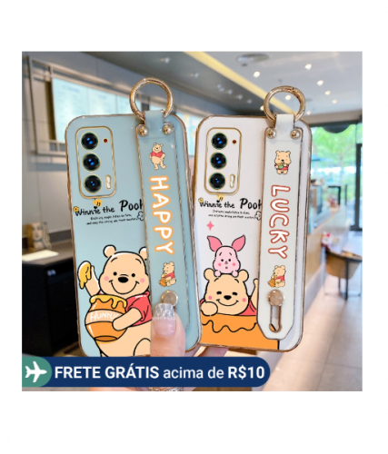 Capa De Pulso Para Motorola Edge 20 Winnie the Pooh Pulseira De Mão Proteção De Lente De Câmera TPU Macia 112