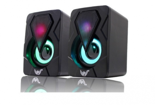 Caxinha Caixa de som computador PC gamer alto falante RGB luz de respiração fria