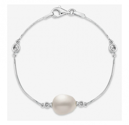 Pulseira Prata Pérola e Topázio