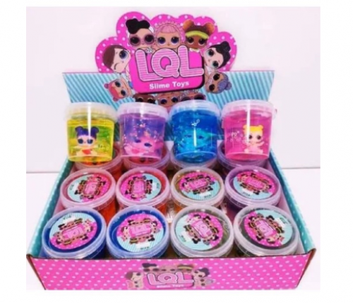 Slime com Boneco Surpresa LOL Peppa Pig Sonic Naruto Patrulha Canina Vingadores Geleia Geleca Amoeba