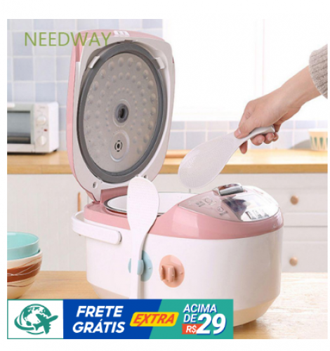 NEEDWAY Arroz De Alta Qualidade Colher Titular 2pcs Rack De Armazenamento De Pá Prateleira Panela Stand Cozinha Ferramenta De Cozimento Tipo Otário Elétrica-Montado Refeição/Multicolor