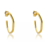 BRINCO DE FIO COM LUA FOLHEADO EM OURO 18K