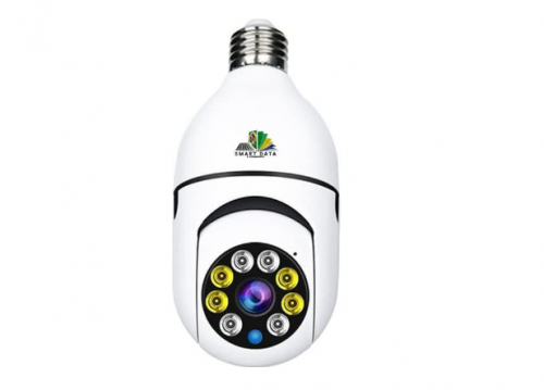 Smart data Câmera ip lâmpada câmera 1080p hd panorâmica sem fio de segurança em casa wi fi cctv fisheye lâmpada câmera Yoosee graus segurança em casa Yoosee