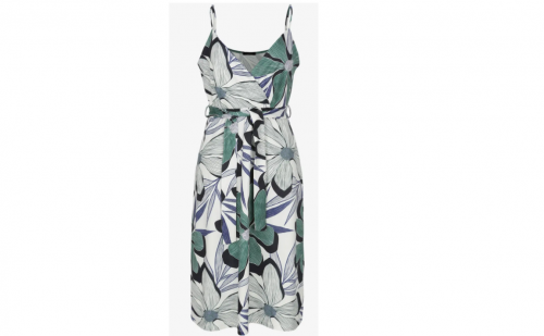 Vestido Midi Transpassado Multi Cores