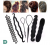 Conjunto De Ferramentas De Trançamento De Cabelo Feminino Trançar Mágico Acessórios De Estilo Twist Bun Barrette Elástico Faixa De Cabeça