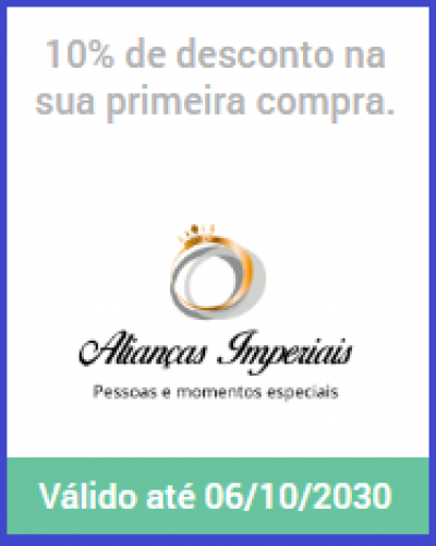 Alianças Imperiais – 10% de desconto na sua primeira compra.
