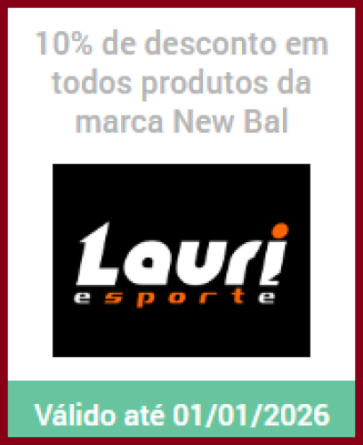 Lauri Esporte – 10% de desconto em todos produtos da marca New Balance