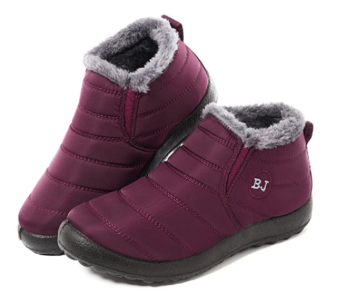 Botas Quentes Planas Revestimento em Pêlo Letras Decorativas Sola Verde