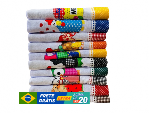 Pano De Prato Atacado Premium Cozinha Kit Com 3 Peças