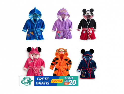Toalha de banho infantil com capuz Roupão praia desenho animado Bata infantil Capa roupão Home