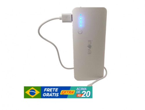 Carregador portatil power bank Original 10.000 mah bateria extra para viagem – Nota fiscal e garantia