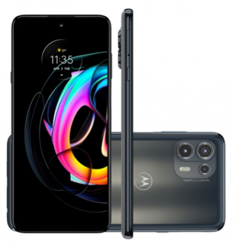 Smartphone Motorola Edge 20 Lite 128GB 6GB RAM 5G Câmera Tripla 108MP Frontal 32MP Grafite