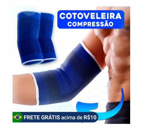 Par Cotoveleira de Compressão Ortopédica Esporte Anatômica Tendinite Alívio Confortável