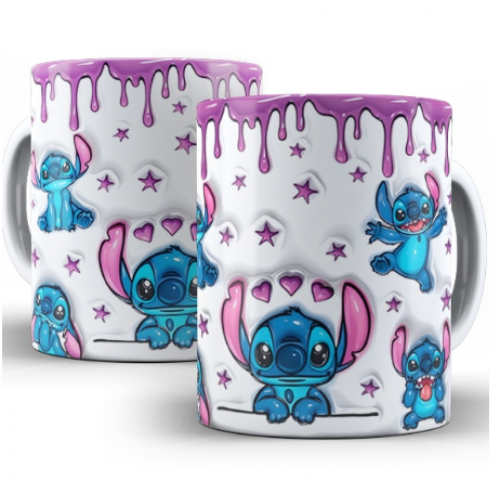 Caneca Personalizada Sticth Disney Efeito 3D