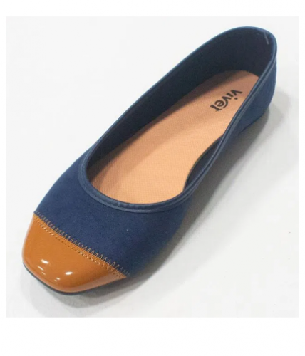 SAPATILHA FEMININA COM PONTA ACETINADA VIVET AZUL