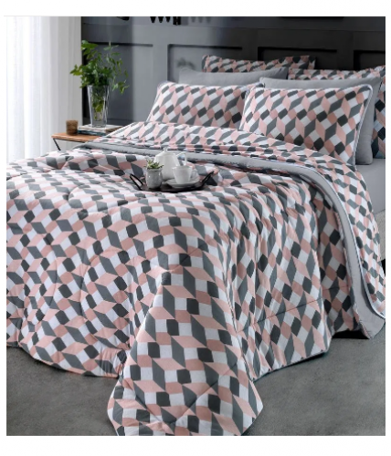 JOGO DE CAMA QUEEN 3PÇS ESTAMPADO VIVALDI ROSA – UN