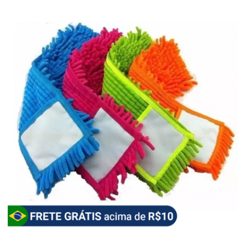 Pano De Rodo Refil MicroFibra Com Mop Em Geral 41 cm x 13,5 cm Top House Para Casa Cozinha Banheiro Multiuso Limpeza