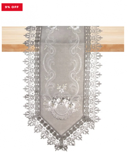 CAMINHO DE MESA PREMIUM MUMBAI JOLITEX CINZA – UN