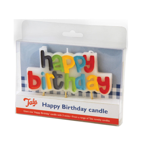 Vela Happy Birthday Colorida Tala