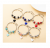 One Pack Pulseira de Vidro Colorido Gem Beads Heart Charm Bracelet Pulseira de Jóias para Senhoras Pulseira de Presente