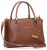 Bolsa Feminina Dhaffy Marrom Lorena, Alça de Mão e Transversal. – Dhaffy Bolsas